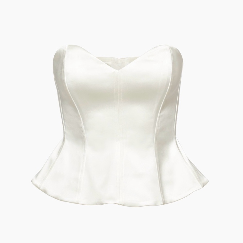 Aritzia Wilfred Cream Bandeau Top Size L